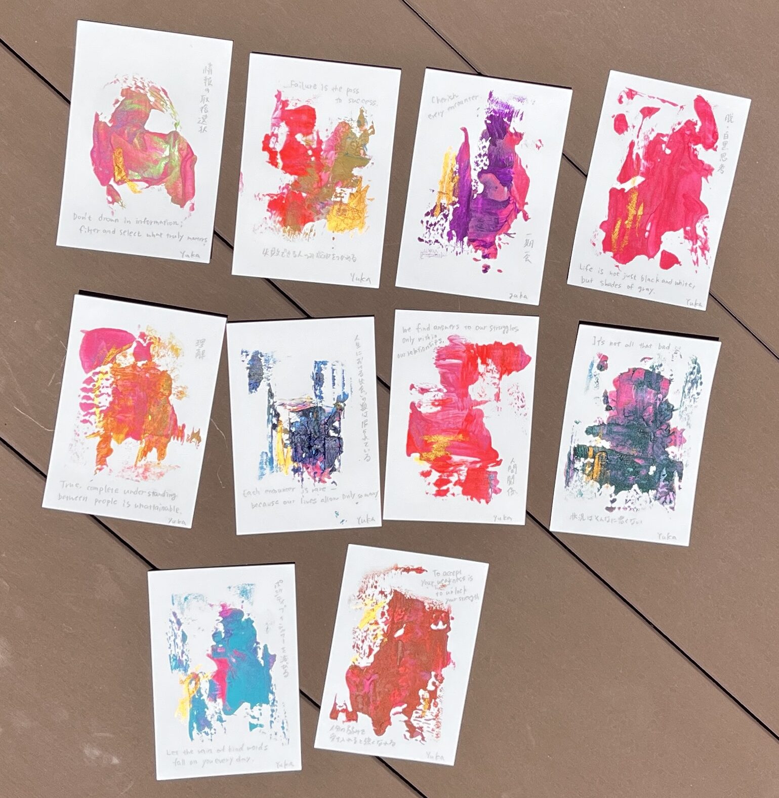 投稿についてもっと詳しく チャリティ用のアファメーションカードができました：Affirmation Cards for a Charity Project