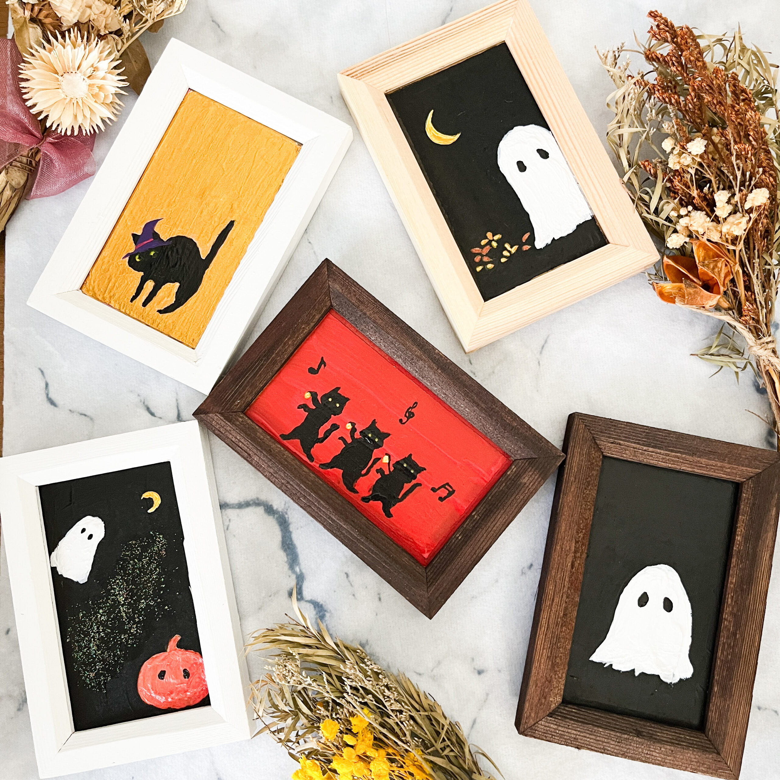 投稿についてもっと詳しく 【ハロウィンアートまとめ】Yuka Mitsufuji ミニ原画｜minneで購入可能